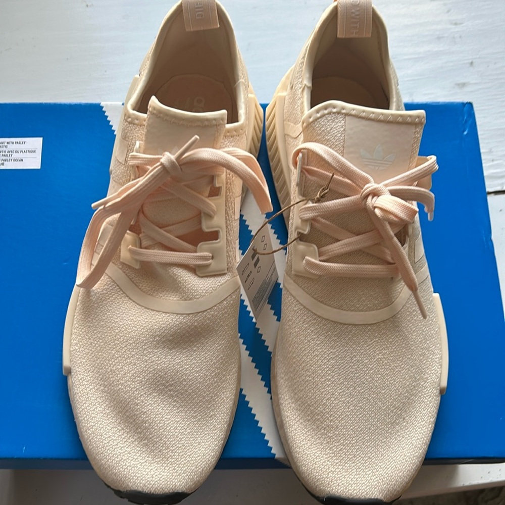 Adidas originals NMD R1 men’s sneakers. Cream color. Brand new in Box